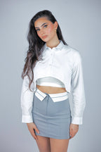 Chemise Coupe Asymétrique - Blanc