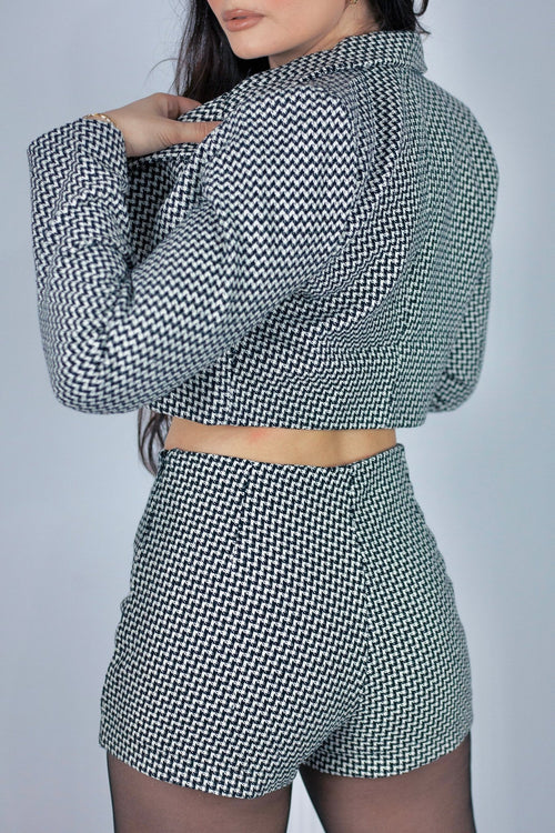 Jupe short Pied-de-poule