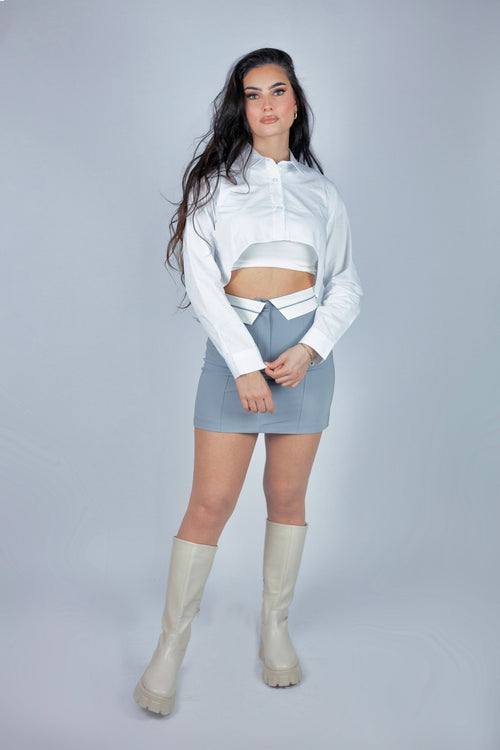 Chemise Coupe Asymétrique - Blanc